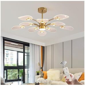 Ganeed - Modern Sputnik Chandelier,56W Dimmable led Pendant Light with 10 Lights,Gold Plating Branch Chandeliers Mid Century Hanging Light for Dining
