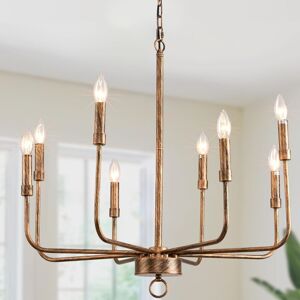 Ganeed Pendant Ceiling Light Antique Dining Table Hanging Chandelier Light Fitting 71 cm Bronze 8 Lights