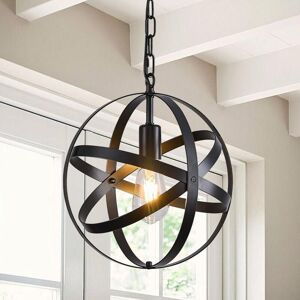 Ganeed - Pendant Light Industrial Globe Farmhouse Lighting Vintage Chandelier Spherical Hanging Ceiling Fixture for Kitchen Island Dining Table E27