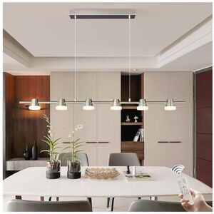 Ganeed - Modern led Pendant Light, 6-Lights Dimmable Hanging Pendant Light Fixture, Adjustable Height Pendant Lamp Ceiling Chandelier Kitchen Island
