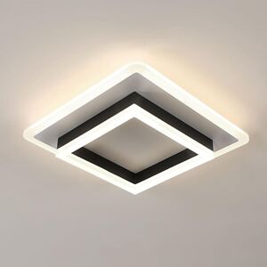 Goeco - Black Square led Ceiling Light, 30W 3375LM, Lighting Fixture for Living Room, Hallway, Bedroom, Bathroom, Kitchen, Neutral Light 4500K, 30CM