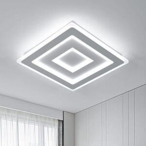 Goeco - Modern led Square Ceiling Light, 52W 5850LM led Ceiling Lamp, White Acrylic Indoor Ceiling Light for Bedroom, Living Room, Corridor, White
