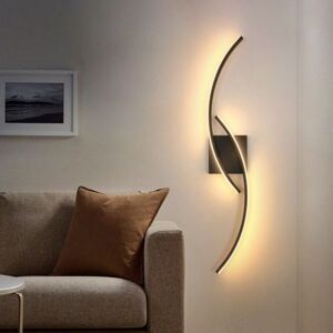 Light luxury modern simple staircase wall lamp black 80134.5CM warm light 3000K 27W 220V - Goeco