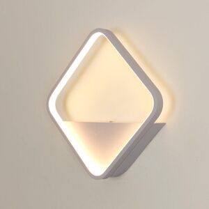 Goeco - Square led Indoor Wall Light, 20W Modern White Wall Lamp, Acrylic Wall Light for Living Room, Bedroom, Hallway, Staircase, 3000K Warm White