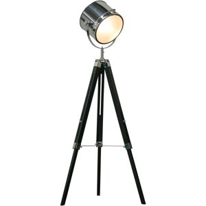 Homcom - Industrial Style Adjustable Tripod Floor Lamp, Searchlight Reading Lamp