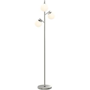 HOMCOM Modern Tree Floor Lamp with 3 Light, for Living Room Bedroom, Silver