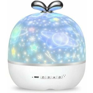 DEWDAT Kids Projector Lamp, 360° Rotating Baby Night Light Projector led 6 Theme Night Light Starry Sky Projection 6 Modes Ceiling Projector Light Nursery