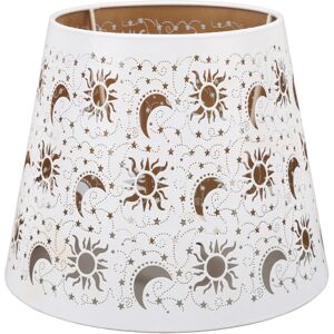 Groofoo - Lamp Shade Iron Sun Moon Star Pattern Hollow Out Carved Table Lamp Cover for E27 E26 Light Bulbs