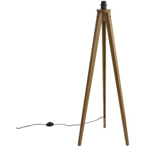 QAZQA Rustic Tripod Floor Lamp Vintage Wood - Tripod Classic