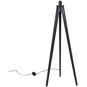 QAZQA Rustic Tripod Floor Lamp Black - Tripod Classic