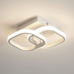GOECO LED Ceiling Light 22W Modern Design Circle Square Ceiling Lamp For Kitchen Dining Room Bedroom Corridor Entrance Balcony Neutral Light 4500K
