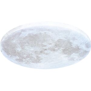 TONCHEAN Led Ceiling Light, Moon Ceiling Lamp with Remote Control, ø 38cm, 3000-6500K Dimmable, Night Function, Wall Lamp for Living Room Bedroom (380x50 mm)