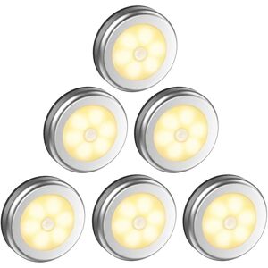 Tonchean - led Closet Light, 6pcs Cabinet Lights Night Light, Motion Sensor led Lighting with Magnetic Base, for Stairs Kitchen Display Cabinet