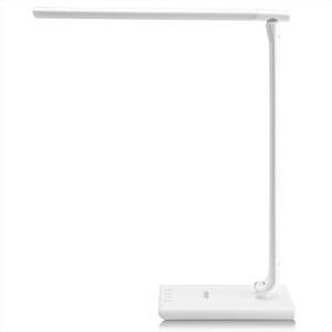 monzana Cataleya Smart led Desk Lamp Phone Charger usb Connection to Charge Phone 3 Colour Settings 5 Brightness Levels Adjustable, Tiltable Bedside, Office,