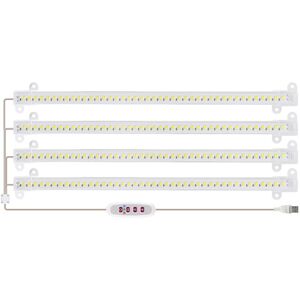 TLILY Led Grow Light 30cm Indoor Four Headed Grow Light Phyto Lamp Plants Hydroponic Full Spectrum Phytolamp Sunlight
