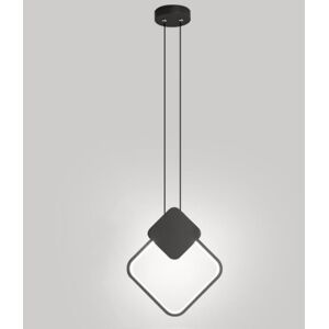 WOTTES LED Modern Industrial Pendant Ceiling Light Metal Hanging Lamp Black Indoor Chandelier Cold White Light