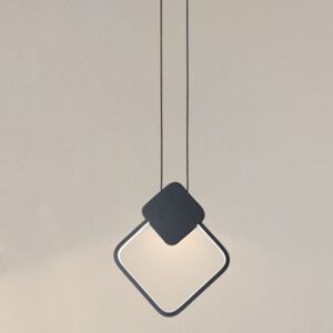 WOTTES Led Modern Industrial Pendant Ceiling Light Metal Hanging Lamp Black Indoor Chandelier Neutral Light