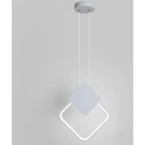 WOTTES Led Modern Industrial Pendant Ceiling Light Metal Hanging Lamp White Indoor Chandelier Cold White Light