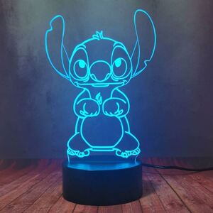 Héloise - led night light cartoon Anime Stitch Puppy Doll Creative 3D Table Lamp Flash Lava Lights Baby Sleep Lighting Home Bedroom Art Decor Child
