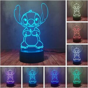 Mumu - led Night Light Cartoon Anime Stitch Puppy Doll Creative 3D Table Lamp Flash Lava Lights Baby Sleep Lighting Home Bedroom Art Decor Child