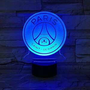Dewdat - led Night Light fc Paris Saint Germain Football Club 3D Illusion Kids Children Ligue 1 Soccer Logo psg Night Lamp Table Lamp @1