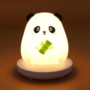 Longziming - led night light for children, cute panda night light, soft silicone night light with touch sensor, portable silicone led lamp for