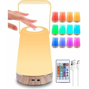 Héloise - led Night Light, Kids Bedside Lamp, Touch Bedside Lamp, usb Rechargeable, Portable, 13 Colors rgb Color Changing for Bedroom, Kid's Room,