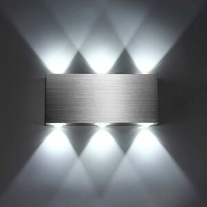 HOOPZI Led Wall Light 18W Indoor Wall Lamp Modern Square Up Down Aluminum Lighting Decoration Light for Bedroom Office Bed Hallway Living Room Hotel Bar