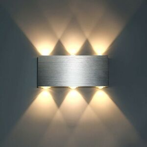 HOOPZI Led Wall Light 18W Indoor Wall Lamp Modern Square Up Down Aluminum Lighting Decoration Light for Bedroom Office Bed Hallway Living Room Hotel Bar