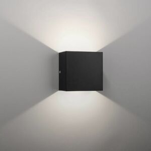 AXHUP Led Wall Light 6W Modern Aluminum Wall Lamp Sconce Fixtures for Living Room Bedroom Outdoor (Black, Cool White)
