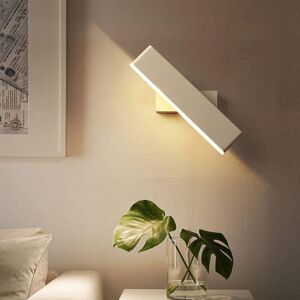 TONCHEAN LED Wall Light, Simple Modern Wall Lamp, 360° Rotatable Indoor Lighting, Acrylic Aluminum LED, Hotel Bedroom Bedside Aisle Reading Lights, 7W, Warm