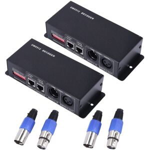 Tlily - Lixada DMX512 4CH4A デコーダーledコントローラ 4チャンネル ドライバー rgbw ledテープ DC12V-24V X2 I067662