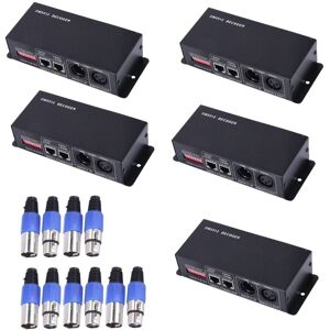 Tlily - Lixada DMX512 4CH4A デコーダーledコントローラ 4チャンネル ドライバー rgbw ledテープ DC12V-24V X5 I067662