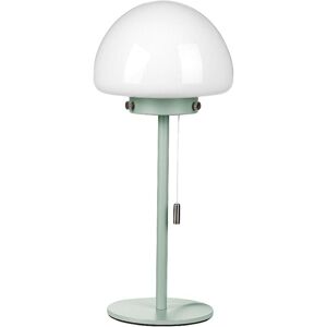 Beliani - Minimalistic Table Lamp with Pull Switch Shade Metal Base Glass Green Moruga
