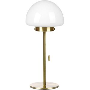 Beliani - Minimalistic Table Lamp with Pull Switch Shade Metal Base Glass Gold Moruga
