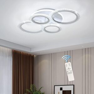 GANEED Modern Ceiling Light, Acrylic Flush Mount LED Ceiling Lamp, Nordic Chandeliers with 8 Rectangles Lighting Fixture, 58W Chandelier Ceiling Lights for