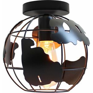 Neige - Modern Industrial Ceiling Light in Metal Cage Sphere Ø20cm, Iron Chandelier Suspension Light E27 for Living Room, Corridor, Entrance,