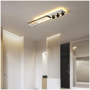 Ganeed - Modern led Ceiling Light, 3-Light Track Light Spotlight Acrylic Black with White Geometric Ceiling Light Lighting Fixture Dimmable Remote