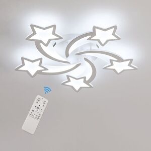 Goeco - Modern led ceiling light Dimmable, 60W Creative ceiling lamp Form of 5 heads, acrylic metal ceiling light with remote control, for bedroom,