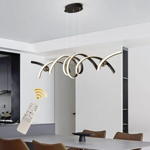 GANEED Modern LED Chandeliers Kitchen Light Dimmable Pendant with Adjustable Height and Remote Control Contemporary Pendant Light Fixtures for Dining Room