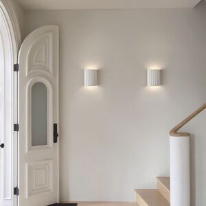 WOTTES Modern led Wall Lights Indoor Wall Sconce Lamp Up Down Wall Mounted Light Milky White Warm White Light 2Pcs