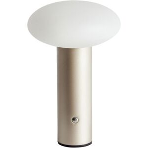 Beliani - Modern Table Lamp Iron pe Indoor led Light Wireless Mushroom Gold Buayan