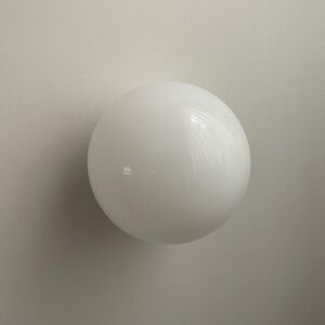 WOTTES Modern Wall Lamp Indoor Wall Sconce Lights Glass Globe Wall Light Fixtures Glossy White Ceiling Light 5W Warm Light G9 Ø20cm
