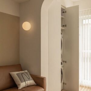 Wottes - Modern Wall Lamp Indoor Wall Sconce Lights Glass Globe Wall Light Fixtures Matte White Ceiling Light 5W Warm Light G9 Ø18cm