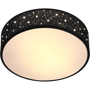 monzana Round Fabric Ceiling Light Starry Sky Perforated Material Circular Ceiling Lamp Light Shade E27 40 Watt Socket Bedroom Lounge Childrens Room Office