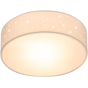 monzana Round Fabric Ceiling Light Starry Sky Perforated Material Circular Ceiling Lamp Light Shade E27 40 Watt Socket Bedroom Lounge Childrens Room Office