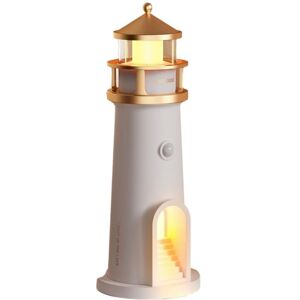 Tlily - Moon Projection Lighthouse Wireless Portable Motion Sensor Rechargable Battery Powered Table Lamps Birthday Gift