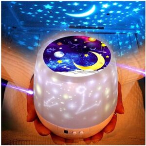 Memkey - Music projector lamp child, kindergarten rotating star lamps for children stars