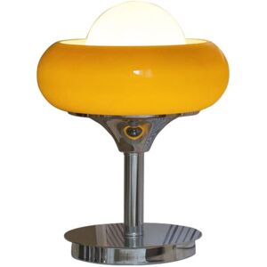 Tonchean - Newest Loved Retro Nostalgia Glass Table Lamp Creative Egg Tart Decorate Desk Lamp E27 Wrought Iron Night Light For Villa Bedroom Bedside