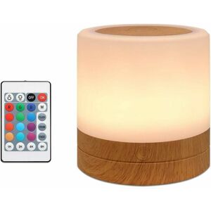 Dewdat - Night Light, Children's Bedside Lamp, Touch led Night Lamp with 13 Colors, Rechargeable Table Lamps with Remote Control, Baby Nightlight for
